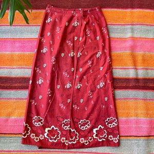 Eddie Bauer Flower Wrap Skirt